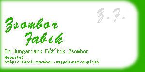 zsombor fabik business card